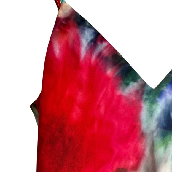 Adam Lippes Watercolor Blurred Floral Print Satin Slip Midi Dress Size 4 - Picture 8 of 16